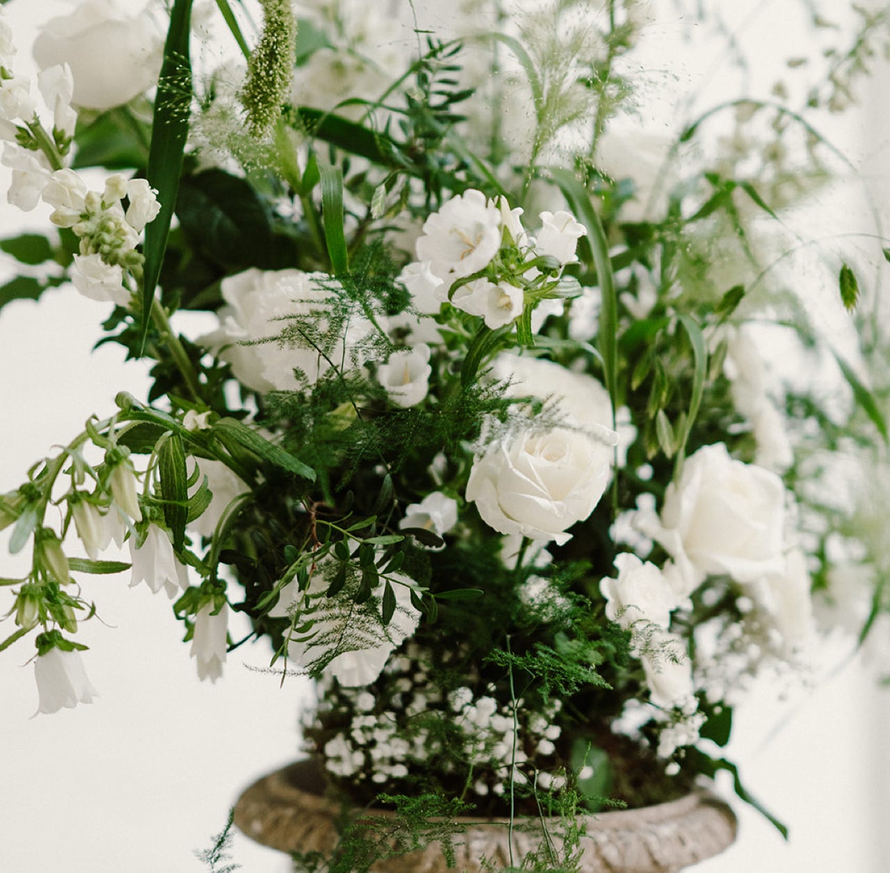 White Wedding Urn 
